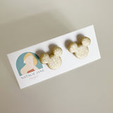 Mouse Ears Stud - Gold or Silver