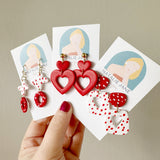 Red & White Hearts Cut Out
