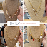 Emily - Charm Bar Necklace