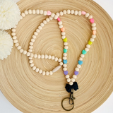 Wood & Silicone Bead Lanyard