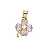4 Leaf Clover Cubic Zirconia Charm