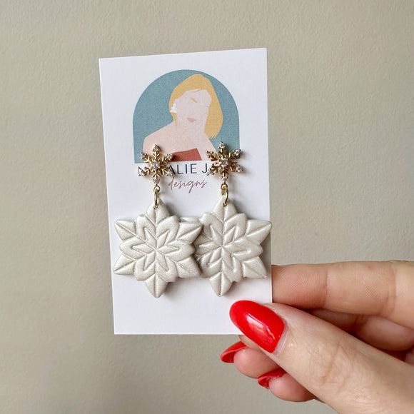 Shimmery Snowflake Dangle