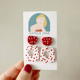 Red & White Hearts Cut Out