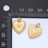 Letter Initial Charm - Heart