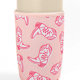Pink Cowboy Boots Drink Sleeve
