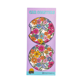 Colorful Floral Car Coasters Set