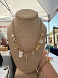 Large Gold Ribbon Bow Charm