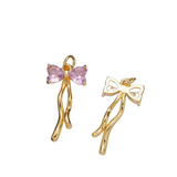 Bow Cubic Zirconia Ribbon Charm