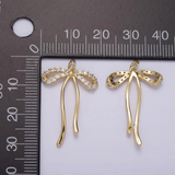 Large Gold Ribbon Bow Charm