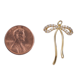 Large Gold Ribbon Bow Charm