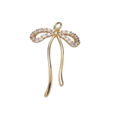 Large Gold Ribbon Bow Charm