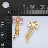 Bow Cubic Zirconia Ribbon Charm