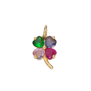 Colorful 4 Leaf Clover Charm