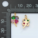 Colorful 4 Leaf Clover Charm