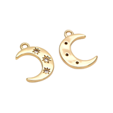 Crescent Moon with Stars Charm