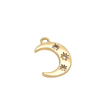 Crescent Moon with Stars Charm