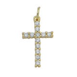 Cubic Zirconia Cross Charm