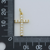 Cubic Zirconia Cross Charm