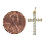 Cubic Zirconia Cross Charm