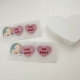 SOUR Conversation Heart Stud - Pink or Purple