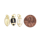 Football Enamel Charm - Multiple Colors