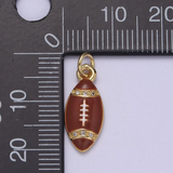 Football Enamel Charm - Multiple Colors