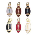 Football Enamel Charm - Multiple Colors