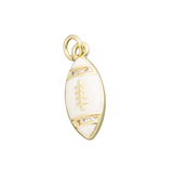 Football Enamel Charm - Multiple Colors