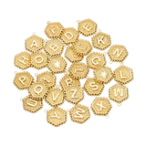 Letter Initial Charm - Hexagon