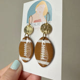 Shimmery Football Dangle