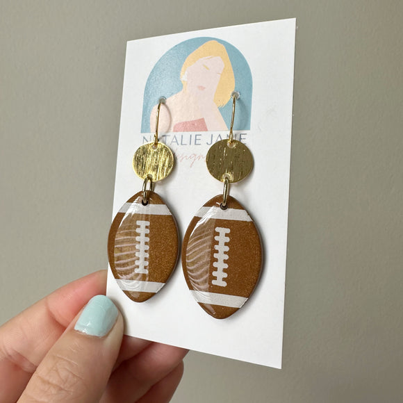 Shimmery Football Dangle