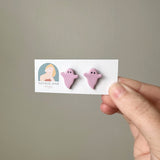 Ghost Stud - White, Glow in the Dark, Pink or Lavender