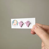 Ghost Stud - White, Glow in the Dark, Pink or Lavender