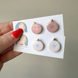 Snow Ornament - Iridescent White or Shimmery Pink