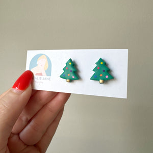 Colorful Christmas Tree Stud