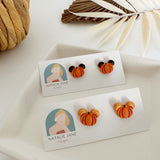 Pumpkin with Mouse Ears Stud - Black or Gold Ears