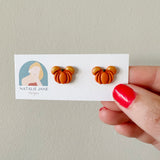 Pumpkin with Mouse Ears Stud - Black or Gold Ears