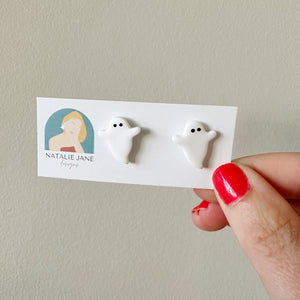 Ghost Stud - White, Glow in the Dark, Pink or Lavender