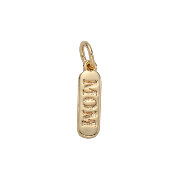 Mom Gold Pill Charm