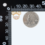 Mouse Ears Semi-Circle Cubic Zirconia Charm