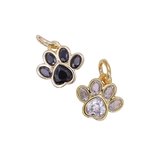 Paw Print Cubic Zirconia Charm