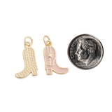 Pink Cowboy Boots Charm