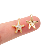 Starfish Cubic Zirconia Charm
