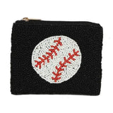 Baseball - Beaded Coin Purse