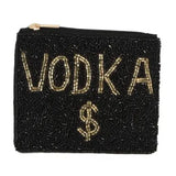 Vodka $ - Beaded Coin Purse