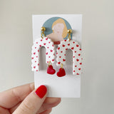 Red & White Hearts - Arch with Dangle
