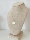 Sun Circle with Opal Middle Pendant Necklace