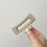Taupe - Large Rectangle Hair Claw