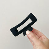 Black - Large Rectangle Hair Claw