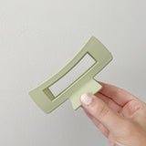 Sage Green - Large Rectangle Hair Claw